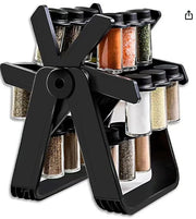 ɢᴜʟꜰʟᴜx™ 18 Jar Rotating Spice Jar – طقم بهارات دوار 18 برطمان