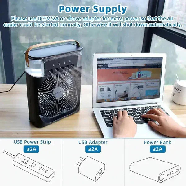 ɢᴜʟꜰᴜxᴇ™Mini Air Cooler  ميني مكيف الهواء المحمول